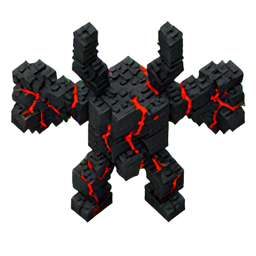 Final Boss Demon (Voxel) - 256x256 pixel art sprite