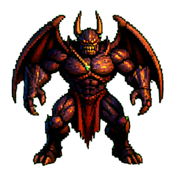Final Boss Demon - 256x256 pixel art sprite