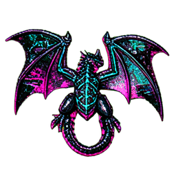 Final Boss Dragon (Cyberpunk) - 256x256 pixel art sprite