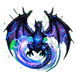 Boss Dragon (Effets) — sprite pixel art 256×256