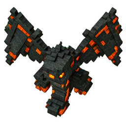 Final Boss Dragon (Voxel) - 256x256 pixel art sprite