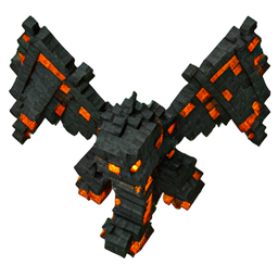 Chefe Dragão (Voxel) — sprite pixel art 256×256