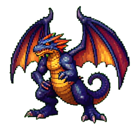 Final Boss Dragon - 256x256 pixel art sprite