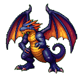Final Boss Dragon — 256×256 pixel art sprite