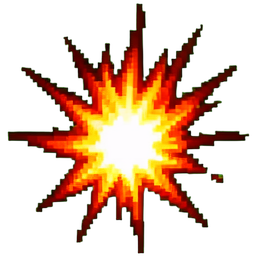 Fire Burst - 256x256 pixel art sprite