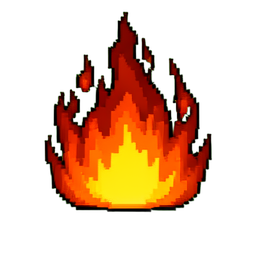 Fire Elemental (16-Bit) - 256x256 pixel art sprite