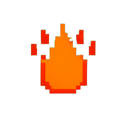 Fire Elemental (Low-Res) - 256x256 pixel art sprite