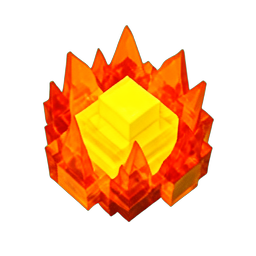 Fire Elemental (Voxel) - 256x256 pixel art sprite