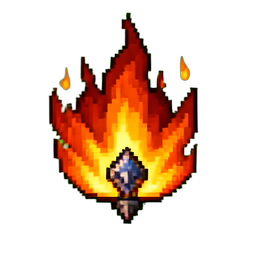 Élément de Feu — sprite pixel art 256×256