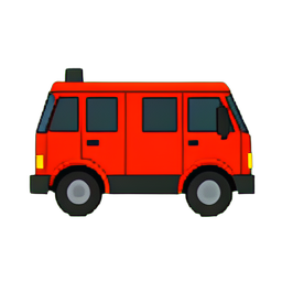 Camion de pompiers — sprite pixel art 256×256