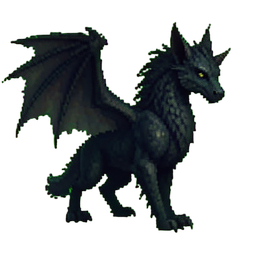 Hipogrif de Fogo (Pixel Art) — sprite pixel art 256×256