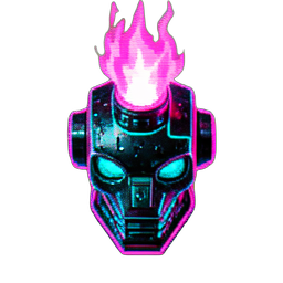 Fire Imp (Cyberpunk) - 256x256 pixel art sprite