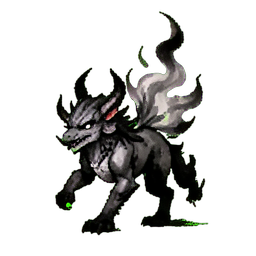 Feuer-Imp (Pixel Art) — 256×256 Pixel-Art-Sprite