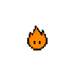 Fire Imp (Low-Res) — 256×256 pixel art sprite