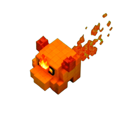 Fire Imp (Voxel) - 256x256 pixel art sprite