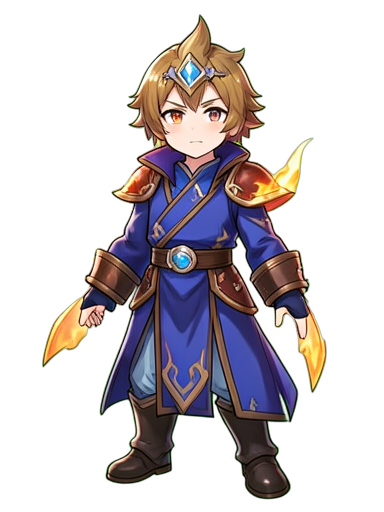 Mage du Feu Braise — sprite pixel art 384×512