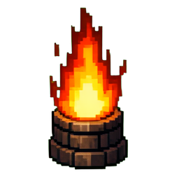 Fire Pillar — 256×256 pixel art sprite