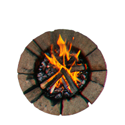 حفرة النار (جو) — رسم بكسل 256×256