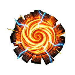 Feuerloch (VFX) — 256×256 Pixel-Art-Sprite