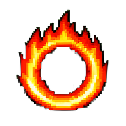 Feuerring — 256×256 Pixel-Art-Sprite