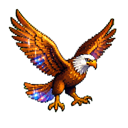 Feuer-Roc (Pixel Art) — 256×256 Pixel-Art-Sprite