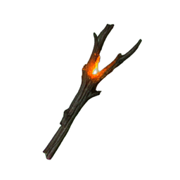 Fire Staff (Atmospheric) - 256x256 pixel art sprite