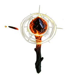 火杖 (VFX) — 256×256 像素游戏素材