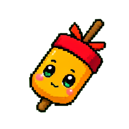 불꽃 줄 — 256×256 픽셀 아트 스프라이트