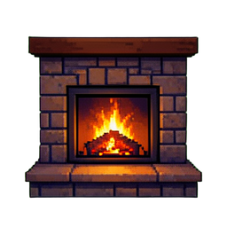 Fireplace - 256x256 pixel art sprite