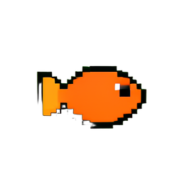 魚のアイコン — 256×256 ピクセルアートスプライト