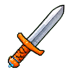 鱼剑 (16-Bit) — 256×256 像素游戏素材
