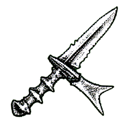 Fish Sword (1-Bit) - 256x256 pixel art sprite