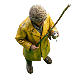 Fisherman (HD-2D) - 256x256 pixel art sprite