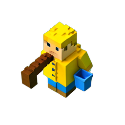 Fisherman (Voxel) - 256x256 pixel art sprite