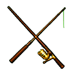 Fishing Rod (16-Bit) - 256x256 pixel art sprite