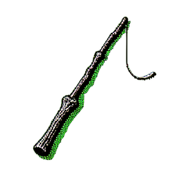 Angelrute (1-Bit) — 256×256 Pixel-Art-Sprite
