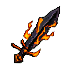 Flammentänzerin (16-Bit) — 256×256 Pixel-Art-Sprite