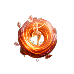 Flame Dancer (HD-2D) — 256×256 pixel art sprite