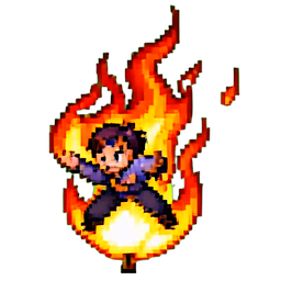 Flame Dancer - 256x256 pixel art sprite