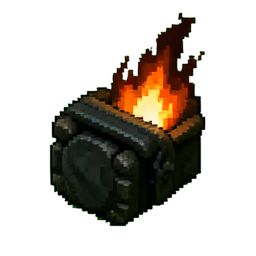 Flame Jet Trap — 256×256 pixel art sprite