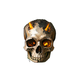 Flame Skull (Atmospheric) - 256x256 pixel art sprite