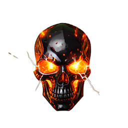 Flame Skull (VFX) - 256x256 pixel art sprite