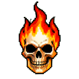 Cráneo de Llama — sprite pixel art 256×256