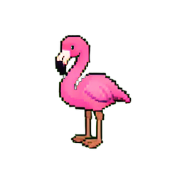 Flamingo Pink — 256×256 pixel art sprite