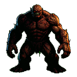 Titan Golem de chair — sprite pixel art 256×256