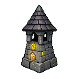 Escalier flottant — sprite pixel art 256×256