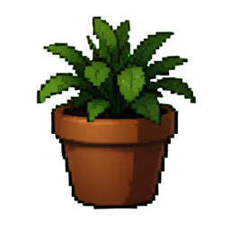 Floor Plant Pot — 256×256 pixel art sprite