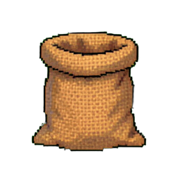 Jute-Sack — 256×256 Pixel-Art-Sprite