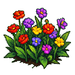 Flower Field - 256x256 pixel art sprite