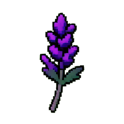 Lavanda de flor (16-bit) — sprite pixel art 256×256